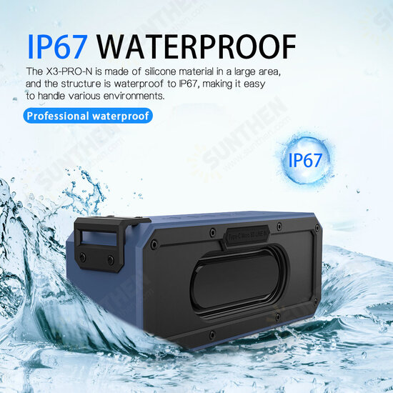 Cyboris X3 Pro-N 40W Wireless bluetooth Speaker 6600mAh Portable Outdoor IP67 Waterproof NFC Subwoofer Stereo with Type-C Audio DSP Sound Cyboris X3 Pro-N 40W Wireless bluetooth Speaker 6600mAh Portable Outdoor IP67 Waterproof NFC Subwoofer Stereo with Type-C Audio DSP Sound