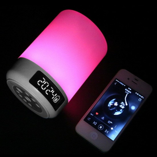 D58 Smart Mini Light Lamp Screen Display Clock Alarm Clock Colorful Light Wireless bluetooth Speaker