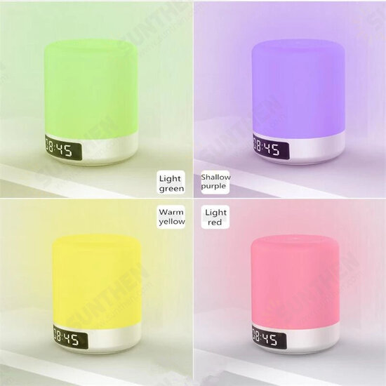 D58 Smart Mini Light Lamp Screen Display Clock Alarm Clock Colorful Light Wireless bluetooth Speaker