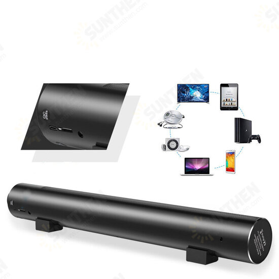 Desktop Wireless Cylindrical Subwoofer bluetooth 5.0 Speaker 5200mAh Battery Life Soundbar 2 Speakers 2 Diaphragms