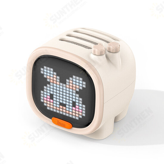 Timoo Pixel Art bluetooth Speaker Portable Wireless Speaker Clock Alarm Cute Gadget Desktop Decoration with LED Screen