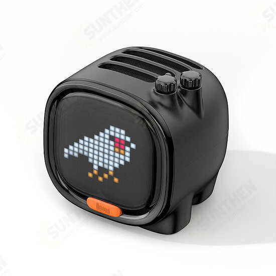 Timoo Pixel Art bluetooth Speaker Portable Wireless Speaker Clock Alarm Cute Gadget Desktop Decoration with LED Screen