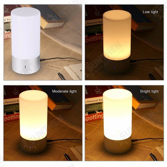 ELE Table Lamp Touch Sensor Lamp bluetooth Speaker Dimmable Warm White Light & Color Changing RGB