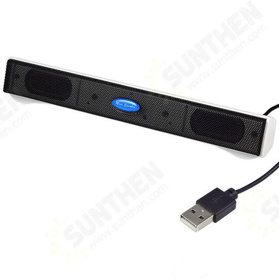 XB-19 Mini USB 2.0 Multimedia Full Frequency Loud Speaker Support Dual-Channel Sound Card Audio For Computer Laptop