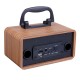 FT-4002 Wooden Wireless bluetooth Speaker Dual Driver TF Card Stereo Bass Subwoofer with Mic with Phone Holder