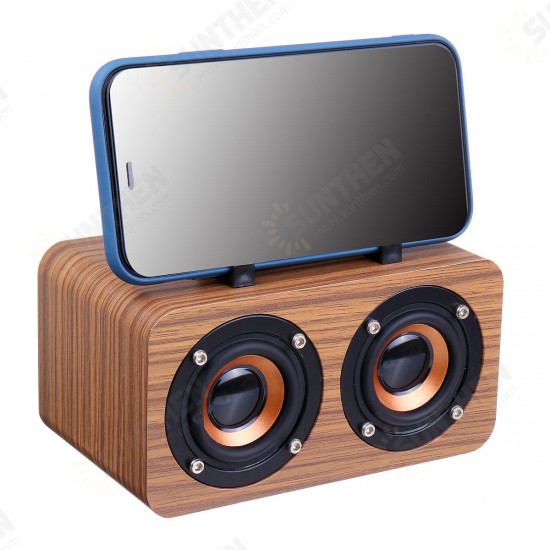 FT-4002 Wooden Wireless bluetooth Speaker Dual Driver TF Card Stereo Bass Subwoofer with Mic with Phone Holder FT-4002 Wooden Wireless bluetooth Speaker Dual Driver TF Card Stereo Bass Subwoofer with Mic with Phone Holder