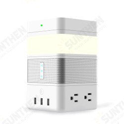Smart Modular DIY Kit with bluetooth Speaker LED Gesture Sensor Light Wireless Charger Power Strip with 4 AC/3 USB Port Smart Modular DIY Kit with bluetooth Speaker LED Gesture Sensor Light Wireless Charger Power Strip with 4 AC/3 USB Port