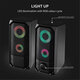 Golden Field M1 Wired Computer Speaker 10W Stereo Bass RGB Luminous USB 3.5mm Desktop Soundbar Multimedia Speaker