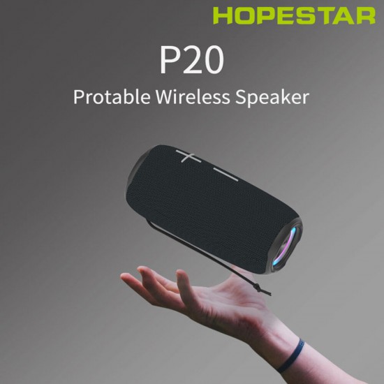 P20 bluetooth Speaker Super Bass Soudbar FM Radio TF Card Mobile Power 2400mAh Hands-free IPX6 Waterproof Outdoor Portable Wireless Speaker with Mic