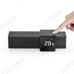 M28 Portable Wireless bluetooth Speaker Dual Units LED Display Alarm Clock FM Radio TF Card Smart Touch Speaker with Mic