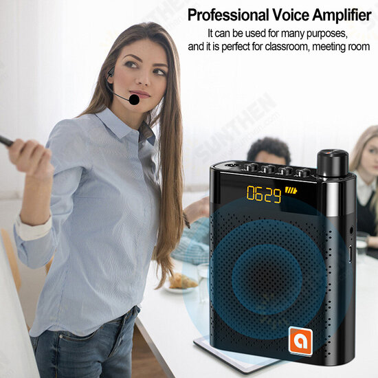 K6 Portable bluetooth 5.0 Speaker Professional Voice Amplifier with Microphone FM Radio Hi-Fi Sound 2000mAh Battery Life