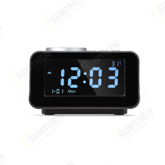 K6 Smart Alarm Clock bluetooth Speaker Portable Wireless Stereo Speaker LCD Screen Display Temperature Music Player