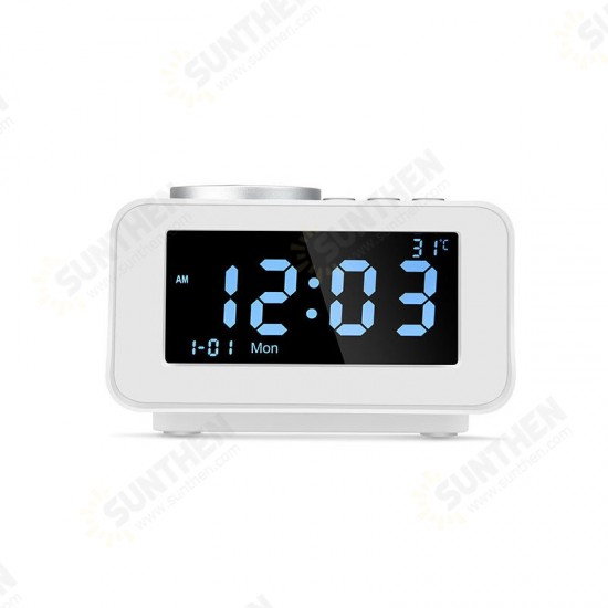 K6 Smart Alarm Clock bluetooth Speaker Portable Wireless Stereo Speaker LCD Screen Display Temperature Music Player