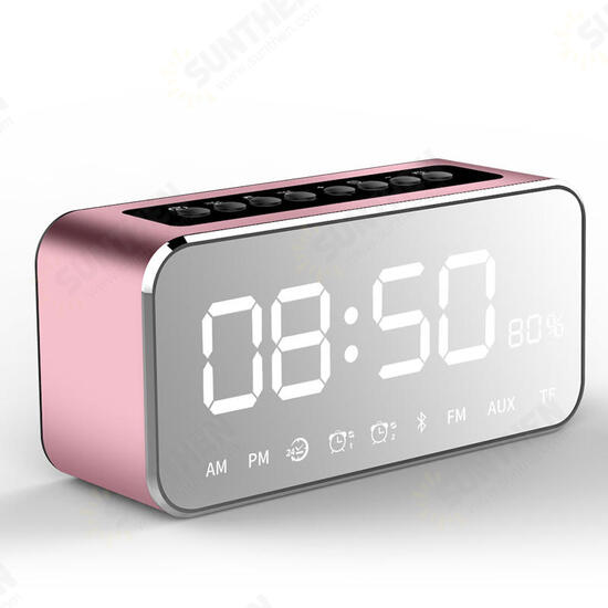 MX-22 LED Clock Mirror Wireless bluetooth Speaker 1800mAh TF Card FM Raido Subwoofer MX-22 LED Clock Mirror Wireless bluetooth Speaker 1800mAh TF Card FM Raido Subwoofer