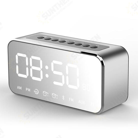 MX-22 LED Clock Mirror Wireless bluetooth Speaker 1800mAh TF Card FM Raido Subwoofer MX-22 LED Clock Mirror Wireless bluetooth Speaker 1800mAh TF Card FM Raido Subwoofer