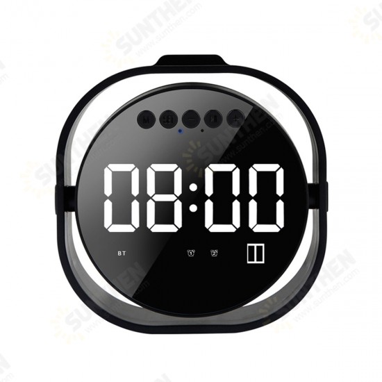 LED Display Dual Alarm Clock Dual Units Wireless bluetooth Bass Speaker FM Radio USB Port Mirror Speaker with Mic LED Display Dual Alarm Clock Dual Units Wireless bluetooth Bass Speaker FM Radio USB Port Mirror Speaker with Mic
