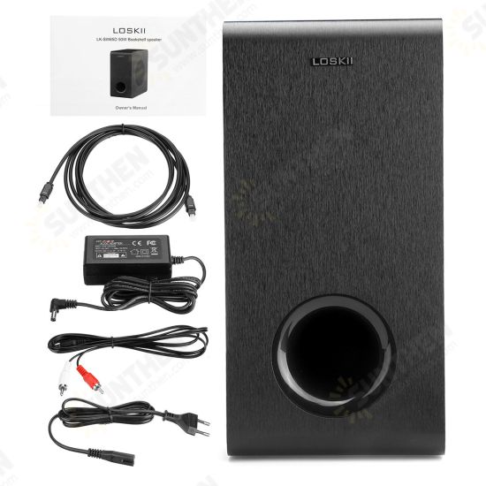LK-SW65D 6.5 inch 60W Powered bluetooth Subwoofer Compact Speaker Deep Base Built-in Amplifier Home Audio Theater for TV Optical RCA