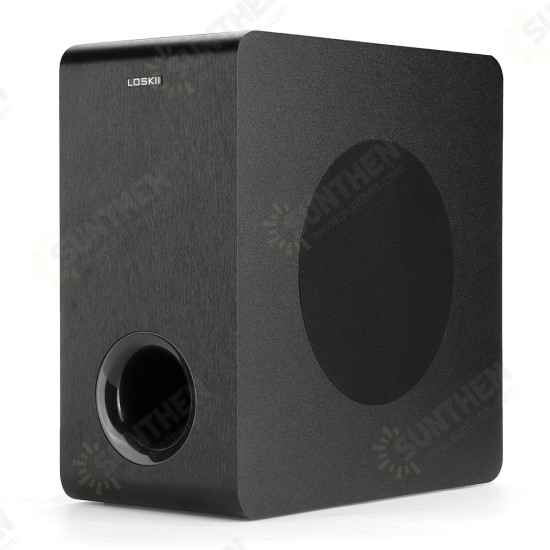LK-SW65D 6.5 inch 60W Powered bluetooth Subwoofer Compact Speaker Deep Base Built-in Amplifier Home Audio Theater for TV Optical RCA