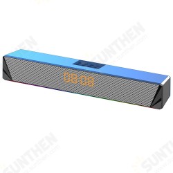 A8 Computer Speaker RGB Light Effect bluetooth USB Recharging Clock Display AUX U Disk TF Card Input Stereo Speaker System A8 Computer Speaker RGB Light Effect bluetooth USB Recharging Clock Display AUX U Disk TF Card Input Stereo Speaker System