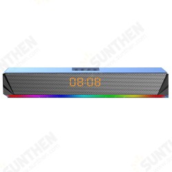 A8 Computer Speaker RGB Light Effect bluetooth USB Recharging Clock Display AUX U Disk TF Card Input Stereo Speaker System A8 Computer Speaker RGB Light Effect bluetooth USB Recharging Clock Display AUX U Disk TF Card Input Stereo Speaker System