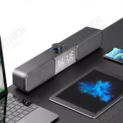 TS2 Portable bluetooh Speaker Wired Speaker LED Display Alarm Clock Bass Speaker 3.5mm AUX Desktop Speaker