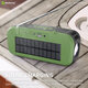 NR-2013FMT Wireless bluetooth Speaker Stereo 6W FM Radio TF Card AUX-In Soundbar Solar Charging Flashlight Portable Outdoor Soundbox with Mic