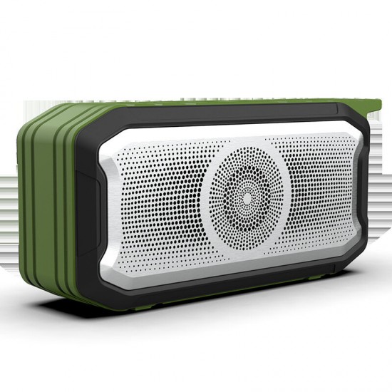 Outdoors Portable Wireless bluetooth 5.0 Speaker FM Radio TF Card Hands-free IPX7 Waterproof Bass Speaker