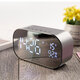 Portable LED Wireless bluetooth Speaker Dual Units FM Radio Alarm Clock USB Micro SD TF AUX Speaker