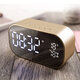 Portable LED Wireless bluetooth Speaker Dual Units FM Radio Alarm Clock USB Micro SD TF AUX Speaker