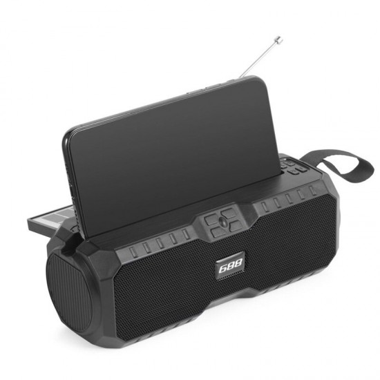 Portable Solar Charging Speaker Bluetooth 5.0 FM MP3 U Disk Player 3.5mm Terminal USB Outdoor Speaker