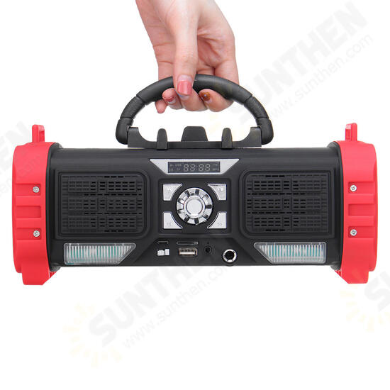 Portable Wireless bluetooth Speaker LED Light Heavy Bass 2200mAh TF Card Speaker with Mic with Phone Holder