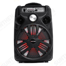 QS-825 8 Inch LED Display Portable bluetooth 5.0 Wireless Speaker Loud Outdoor Wired Microphone with TF Card USB Radio QS-825 8 Inch LED Display Portable bluetooth 5.0 Wireless Speaker Loud Outdoor Wired Microphone with TF Card USB Radio