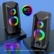 RGB Lighting USB Power Wired Computer Speakers Stereo 3.5mm Jack for PC Laptop
