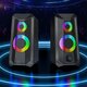 RGB Lighting USB Power Wired Computer Speakers Stereo 3.5mm Jack for PC Laptop