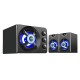 D-208 3.5mm Audio bluetooth 2.1 Channel Bass LED Light Computer Speaker Support TF U-Disk