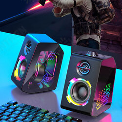 SH20 bluetooth Speaker RGB Lighting Game Desktop Dual Speaker Surround Bass Stereo Support USB TF Card AUX Subwoofer SH20 bluetooth Speaker RGB Lighting Game Desktop Dual Speaker Surround Bass Stereo Support USB TF Card AUX Subwoofer