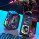 SH20 bluetooth Speaker RGB Lighting Game Desktop Dual Speaker Surround Bass Stereo Support USB TF Card AUX Subwoofer