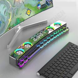 SH39 Gaming Speaker bluetooth Soundbar Computer Audio Desktop Home Clock Game Subwoofer 3D Surround Bass 3600mAh AUX FM Loudspeaker SH39 Gaming Speaker bluetooth Soundbar Computer Audio Desktop Home Clock Game Subwoofer 3D Surround Bass 3600mAh AUX FM Loudspeaker