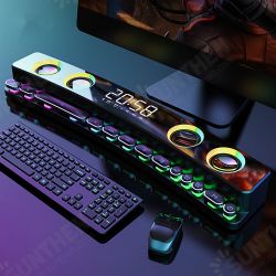 SH39 Gaming Speaker bluetooth Soundbar Computer Audio Desktop Home Clock Game Subwoofer 3D Surround Bass 3600mAh AUX FM Loudspeaker SH39 Gaming Speaker bluetooth Soundbar Computer Audio Desktop Home Clock Game Subwoofer 3D Surround Bass 3600mAh AUX FM Loudspeaker
