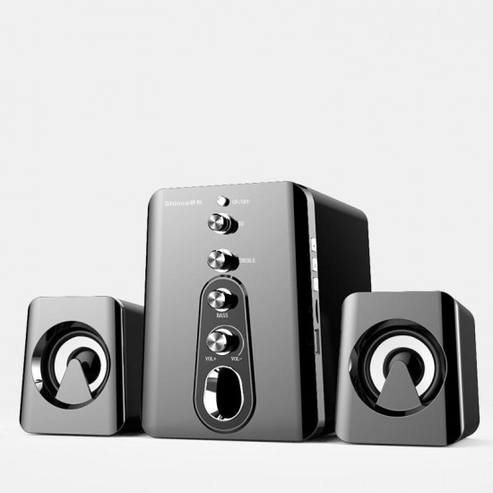HC-807 2.1 Computer Speaker Mini USB Power 3D Stereo Bass Subwoofer Speakers