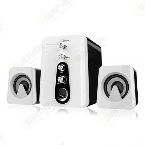 HC-807 2.1 Computer Speaker Mini USB Power 3D Stereo Bass Subwoofer Speakers