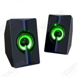 S5 Colorful Luminous Speaker 4D Surround Sound Wired Computer Speaker Gaming Loudspeaker for Computers / Smart Phones / Tablets S5 Colorful Luminous Speaker 4D Surround Sound Wired Computer Speaker Gaming Loudspeaker for Computers / Smart Phones / Tablets