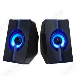 S5 Colorful Luminous Speaker 4D Surround Sound Wired Computer Speaker Gaming Loudspeaker for Computers / Smart Phones / Tablets S5 Colorful Luminous Speaker 4D Surround Sound Wired Computer Speaker Gaming Loudspeaker for Computers / Smart Phones / Tablets