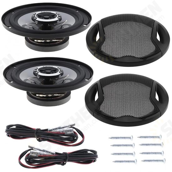 TS-G1641R 2pcs 6.5 Inch 12V 400W Car HiFi Coaxial Speaker Vehicle Door Auto Audio Music Stereo Full Range Frequency Speakers for Cars