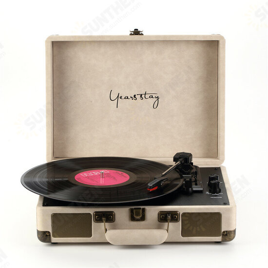 Vinyl Turntable Record Player LP Disc bluetooth Portable Leather Gramophone Phonograph Speaker 3.5mm Antique Retro Vinyl Turntable Record Player LP Disc bluetooth Portable Leather Gramophone Phonograph Speaker 3.5mm Antique Retro