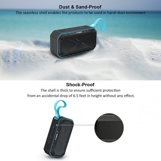 S18 Portable Waterproof bluetooth Speaker Wireless NFC Super Bass Loudspeaker Support TF Card Radio Speaker