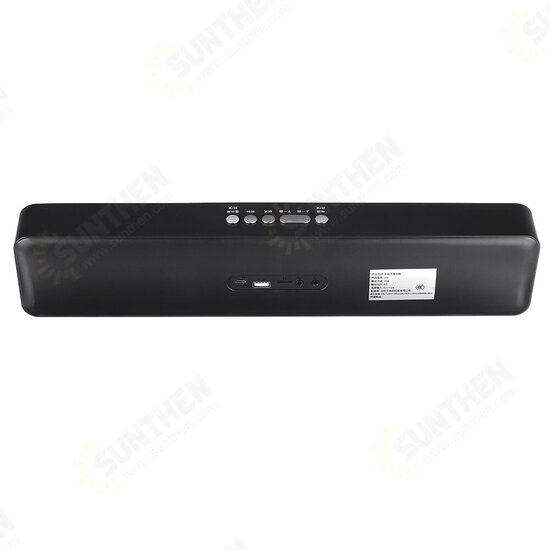 Wireless bluetooth Speaker TF Card UFD Bluetooth AUX Mmode Large Capacity Battery USB Powered 3.5mm Audio Computer Speaker Soundbar Loudspeaker - Black