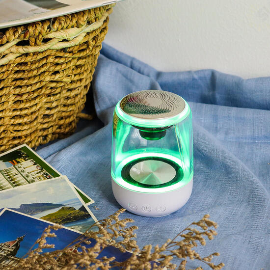 Wireless bluetooth True Wireless Stereo Speaker Colorful LED Light Heavy Bass Speaker with Transparent Design Wireless bluetooth True Wireless Stereo Speaker Colorful LED Light Heavy Bass Speaker with Transparent Design