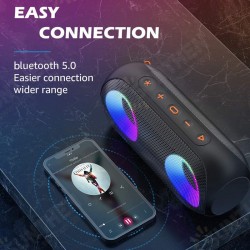 50W Portable Wireless bluetooth Speaker bluetooth 5.0 RGB Light Audio Bass Waterproof Cylindrical Subwoofer Speakers 50W Portable Wireless bluetooth Speaker bluetooth 5.0 RGB Light Audio Bass Waterproof Cylindrical Subwoofer Speakers