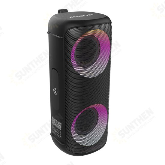 50W Portable Wireless bluetooth Speaker bluetooth 5.0 RGB Light Audio Bass Waterproof Cylindrical Subwoofer Speakers